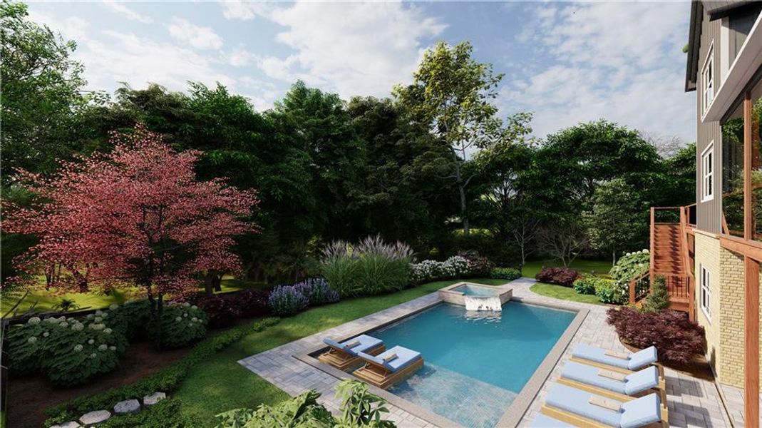 Exterior details and patio area of a home in , Alpharetta (Image 39).