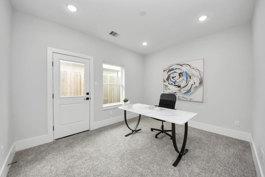 Furnished interior view inside a new home in Skyline Homes at Cavalcade, Houston (Image 5). Furnished interior view inside a new home in Skyline Homes at Cavalcade, Houston (Image 5).