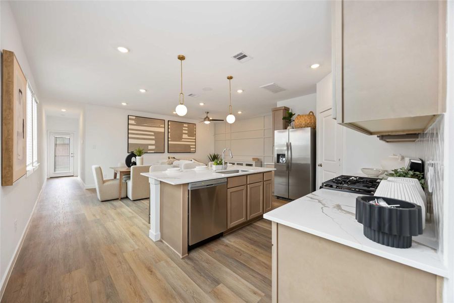 Furnished interior view inside a new home in Grand West, Houston (Image 20).