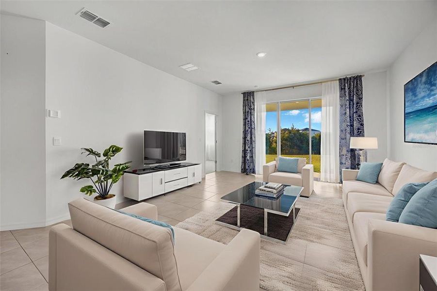 Furnished interior view inside a new home in Woodcreek, Wesley Chapel (Image 6).