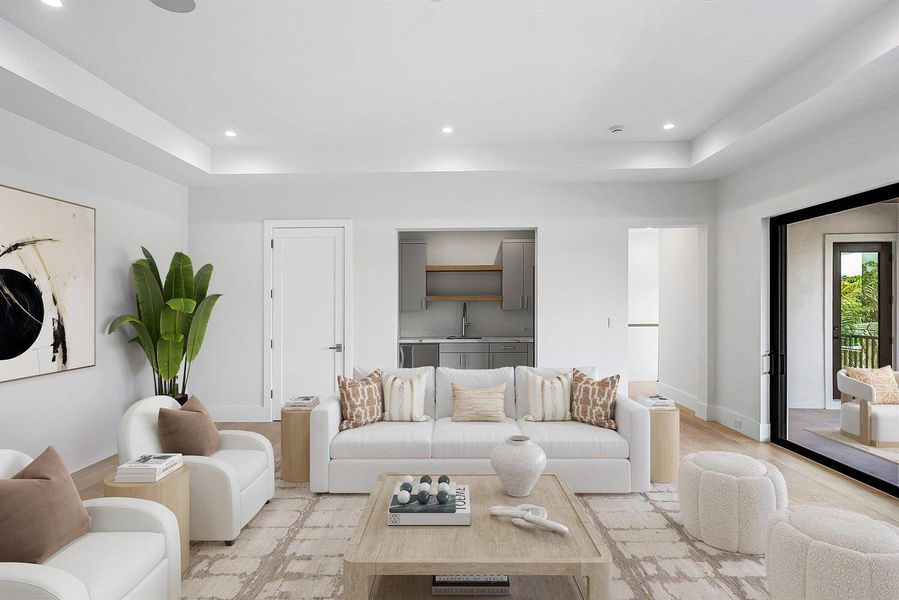 Loft with wet bar - Virtually Staged Loft with wet bar - Virtually Staged
