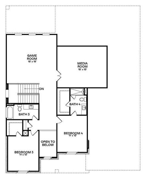 2D floor plan layout of this home in Anniston, Katy, TX (Image 3). 2D floor plan layout of this home in Anniston, Katy, TX (Image 3).