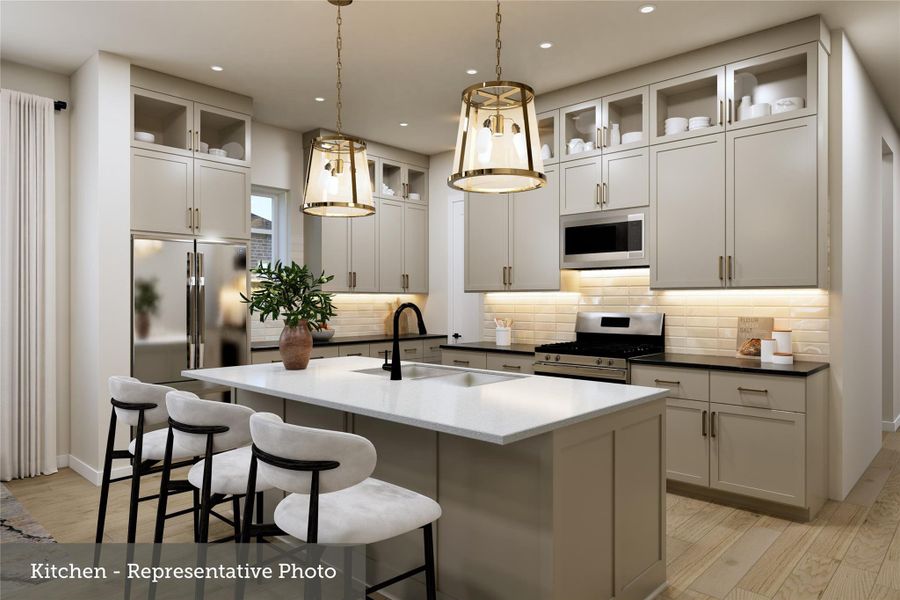 Furnished interior view inside a new home in The Highlands - Grove Collection, Porter (Image 4).