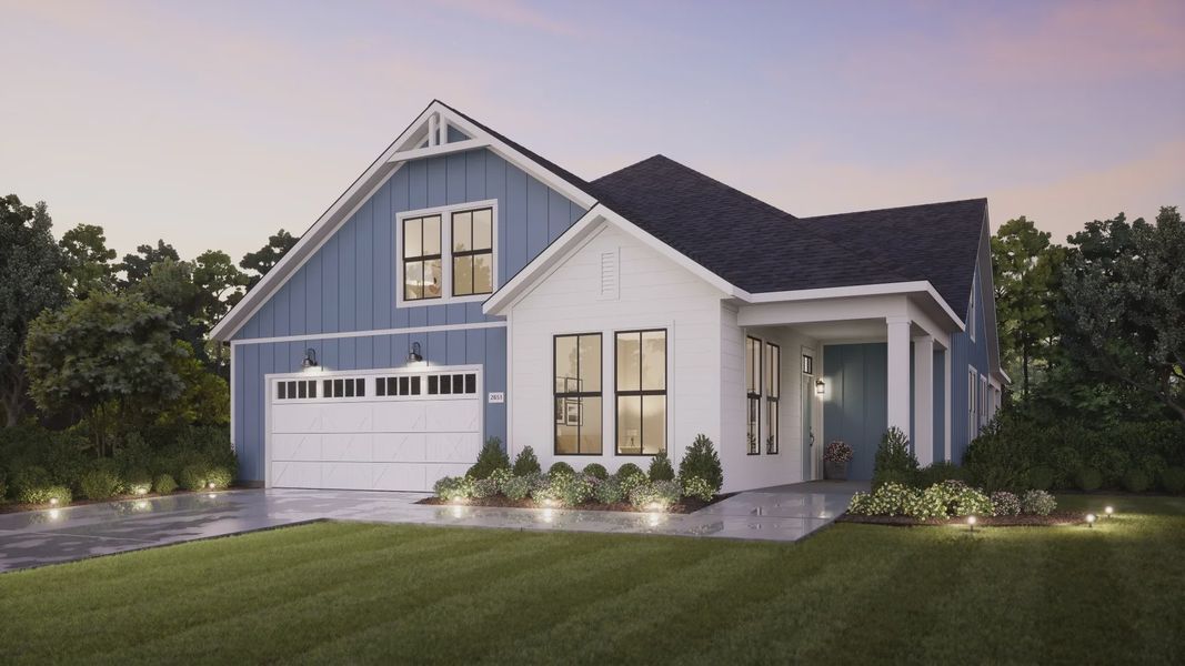 Representative exterior photo of a completed home built from the Verona by Epcon Communities in The Courtyards at Franklin Road, Murfreesboro, TN (Image 28).