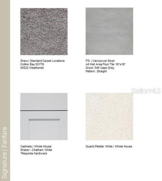 Sample of building materials used in homes in Waterstone, Groveland (Image 12).