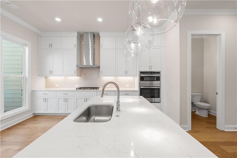 Furnished interior view inside a new home in Ward's Crossing Townhomes, Johns Creek (Image 12).