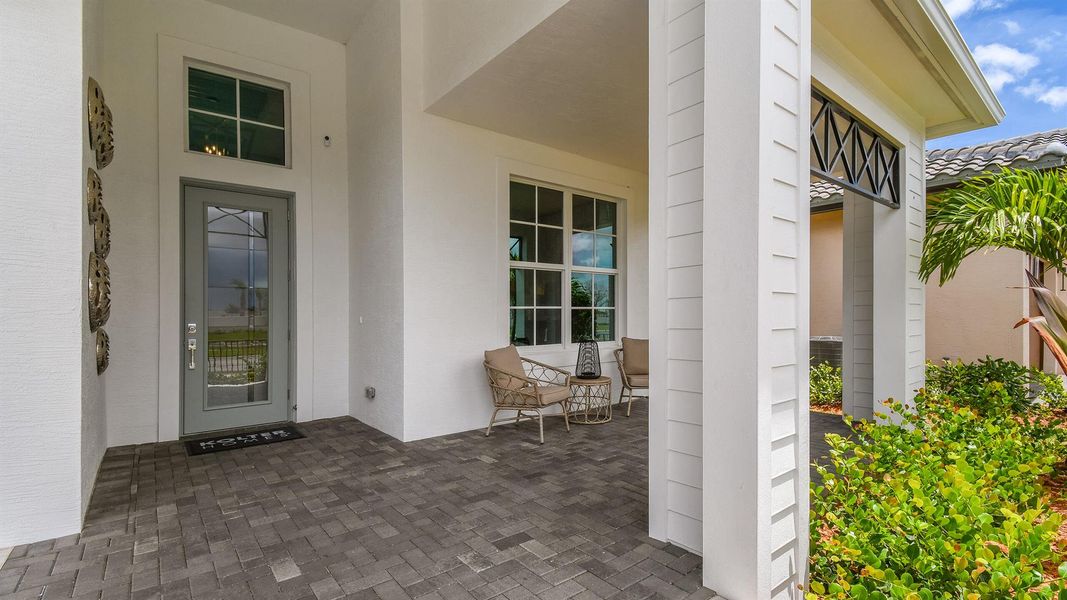 Exterior details and patio area of a home in Mosaic, Port St. Lucie (Image 23).