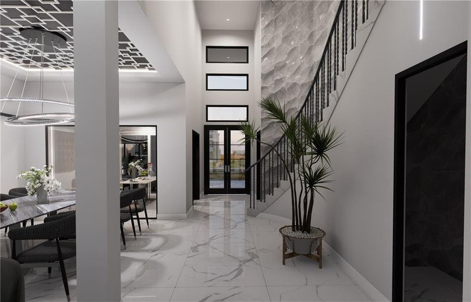 Furnished interior view inside a new home in , Atlanta (Image 8).