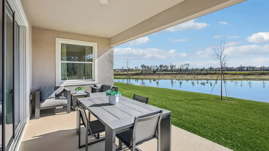 Exterior details and patio area of a home in Deerbrook, Land O' Lakes (Image 3). Exterior details and patio area of a home in Deerbrook, Land O' Lakes (Image 3).