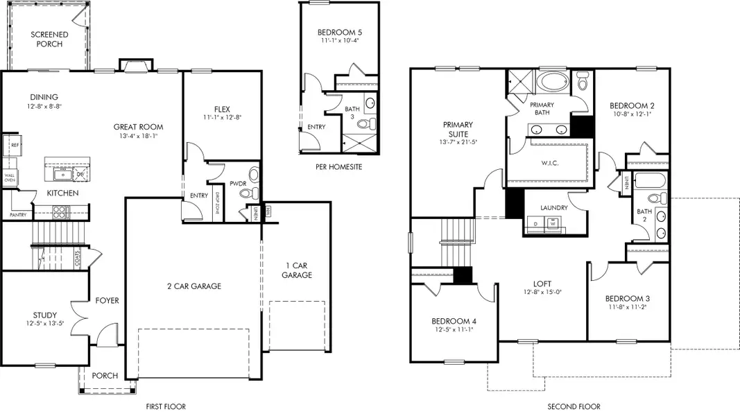 2D floor plan layout of this home in Barrow Meadows, Zebulon, NC (Image 2). 2D floor plan layout of this home in Barrow Meadows, Zebulon, NC (Image 2).