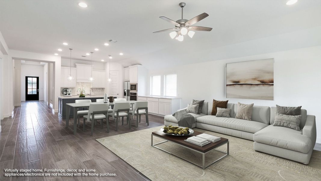 Furnished interior view inside a new home in Meadows of Mill Creek, Seguin (Image 6).