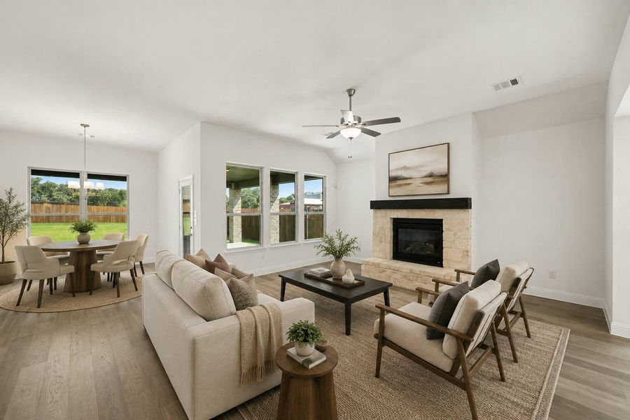 Furnished interior view inside a new home in Stone Eagle, Azle (Image 6).