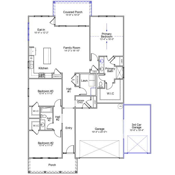 2D floor plan layout of this home in Allston Park, Calabash, NC (Image 2). 2D floor plan layout of this home in Allston Park, Calabash, NC (Image 2).
