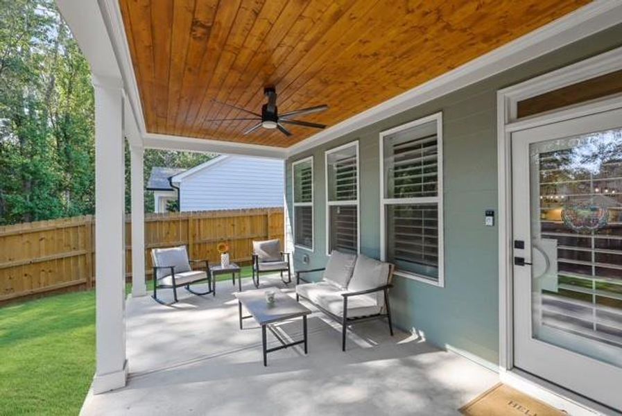 Exterior details and patio area of a home in , Canton (Image 25).