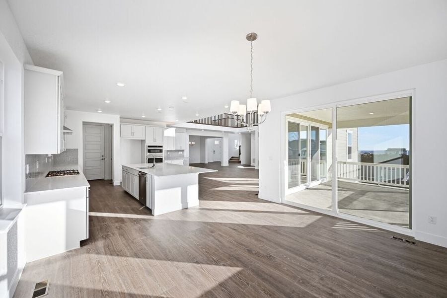 Furnished interior view inside a new home in Trailstone, Arvada (Image 18).
