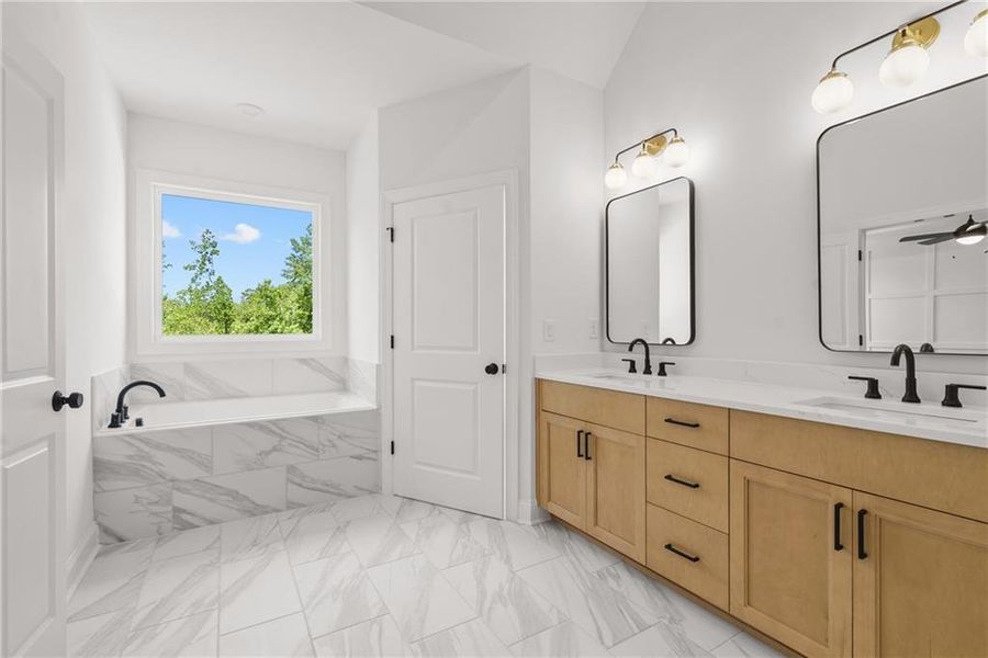 Furnished interior view inside a new home in Waterside Townhomes, Peachtree Corners (Image 5).