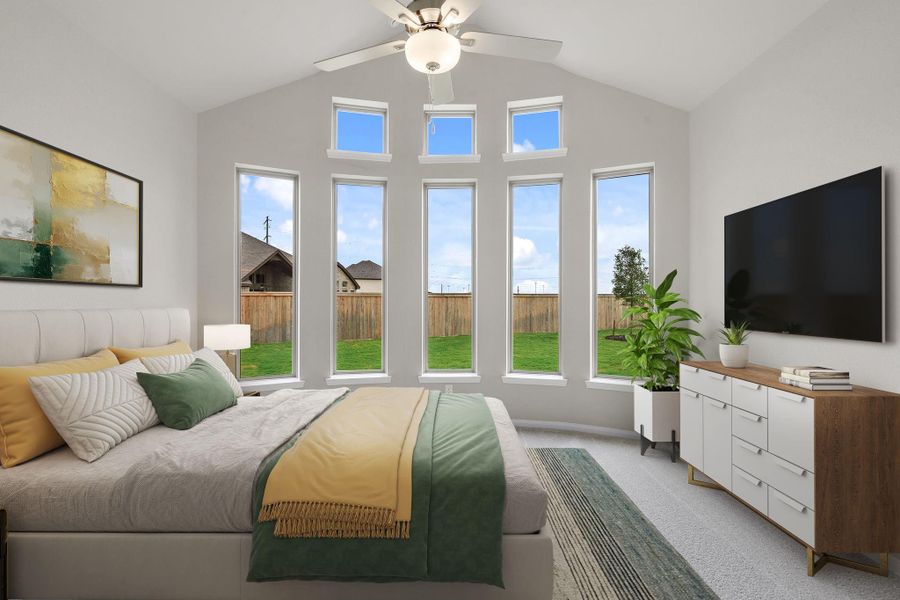 Furnished interior view inside a new home in Bridgeland, Cypress (Image 13).
