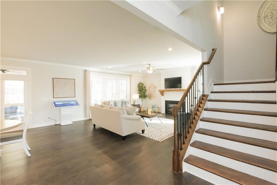 Furnished interior view inside a new home in The Estates at Hurricane Pointe, Douglasville (Image 13).