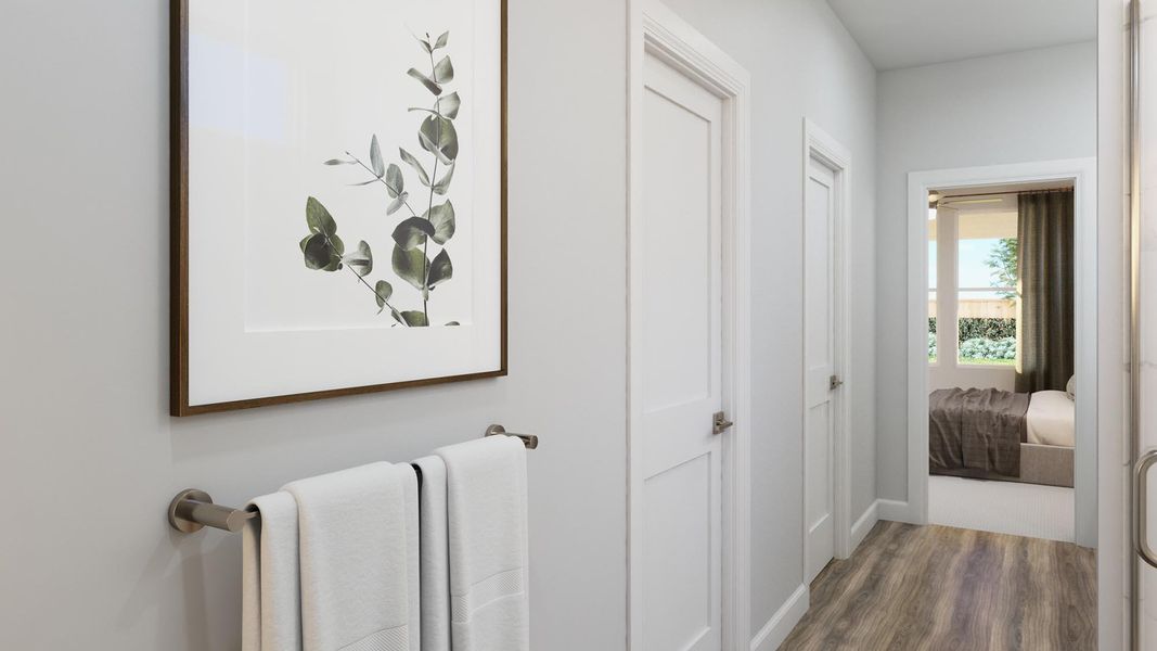 Furnished interior view inside a new home in Freedom at Anthem, Kyle (Image 4).