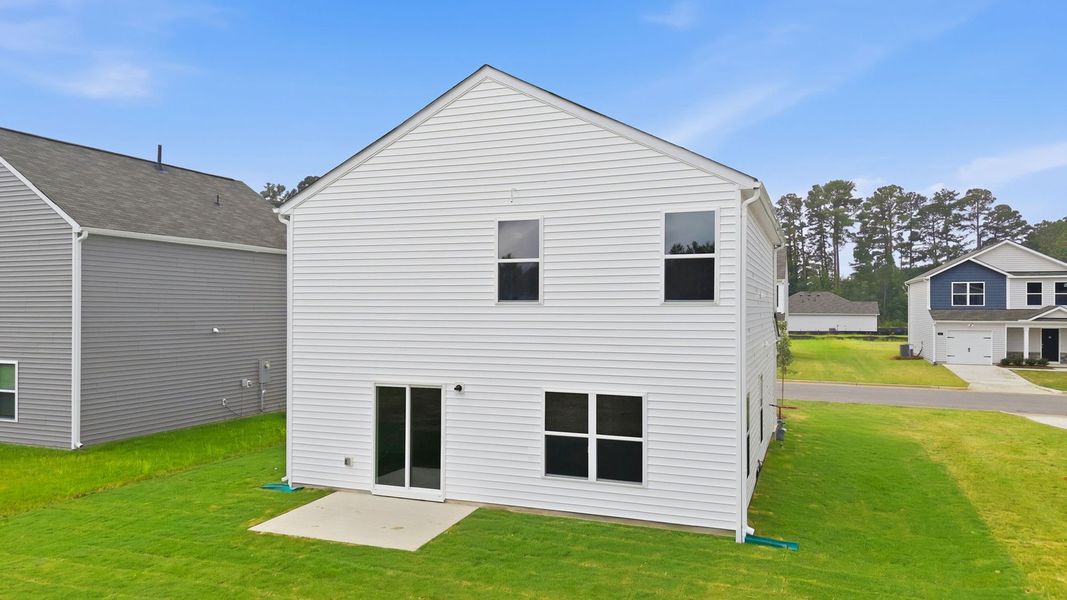 Exterior details and patio area of a home in Jetstream Park, Wilson (Image 3).