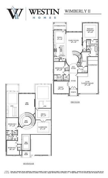 2D floor plan layout of this home in Cross Creek West - 55', Fulshear, TX (Image 3).