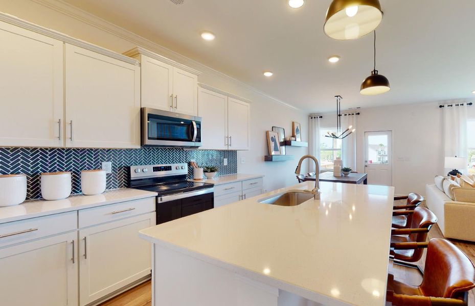 Furnished interior view inside a new home in Hamlet at Carothers Crossing, La Vergne (Image 57).