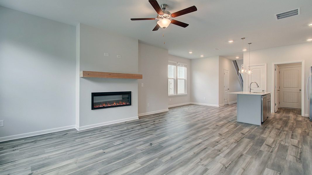 Representative furnished interior of a home built from the Emma by DRB Homes in Enclave at Evergreen, Fairburn (Image 14).