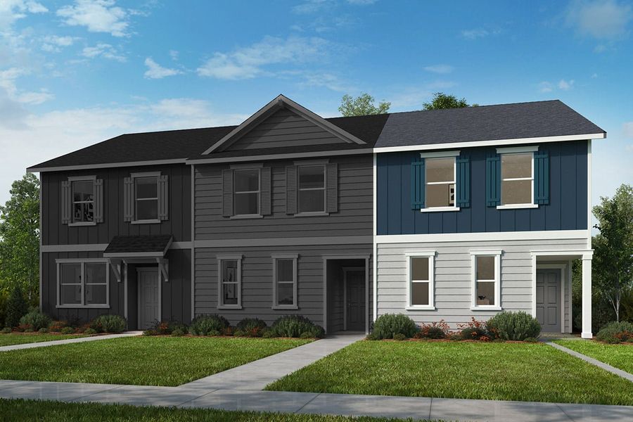 Representative exterior photo of a completed home built from the Plan 1471 by KB Home in Biltmore, Raleigh, NC (Image 8).