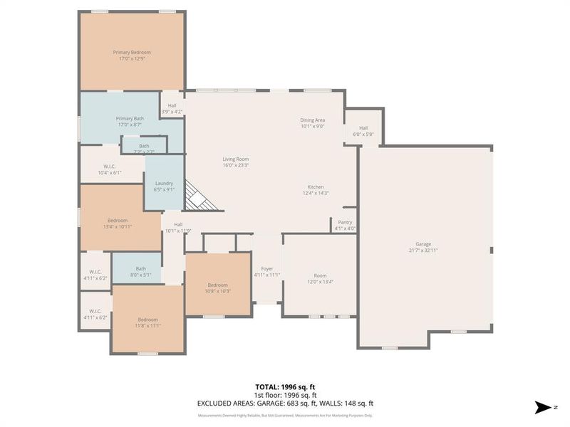 2D floor plan layout of this home in , Springtown, TX (Image 4).