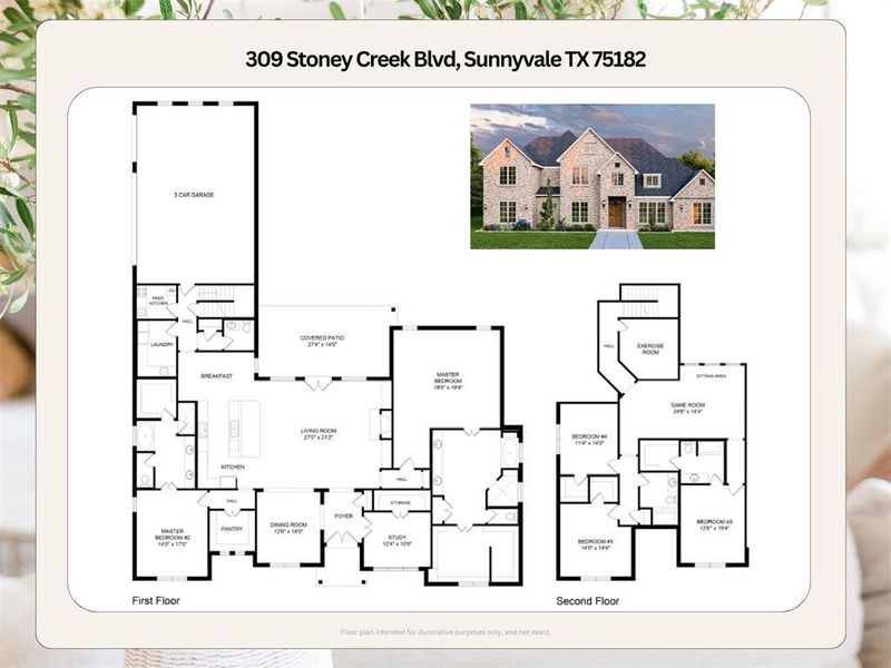 2D floor plan layout of this home in , Sunnyvale, TX (Image 4).
