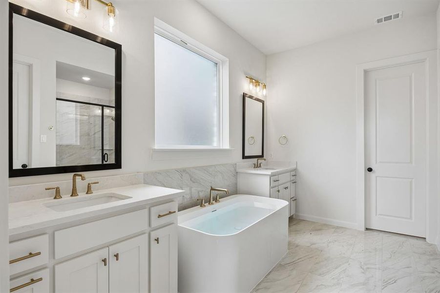 An owner's bath designed with two in mind!