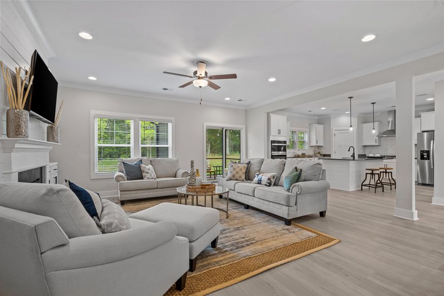 Representative furnished interior of a home built from the Brantley II by Great Southern Homes in Collins Cove, Chapin (Image 16).