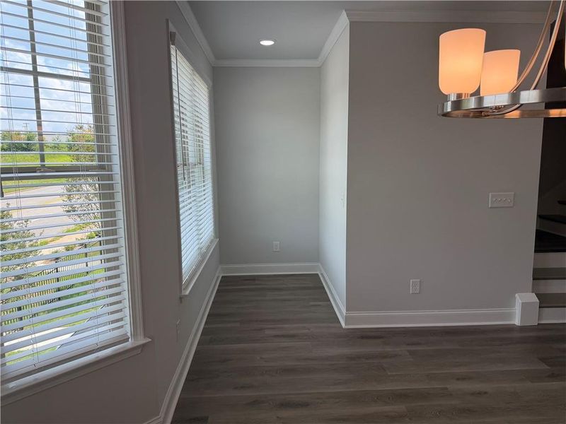Spacious, unfurnished interior of a new home in Towns at Enclave, Lawrenceville (Image 11). Spacious, unfurnished interior of a new home in Towns at Enclave, Lawrenceville (Image 11).