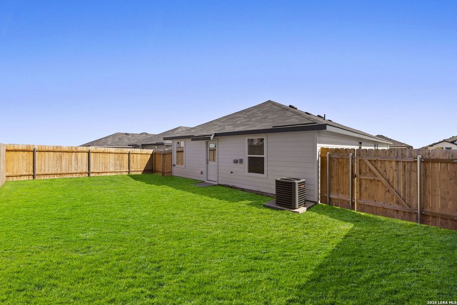 Exterior details and patio area of a home in Arroyo Ranch, Seguin (Image 2). Exterior details and patio area of a home in Arroyo Ranch, Seguin (Image 2).