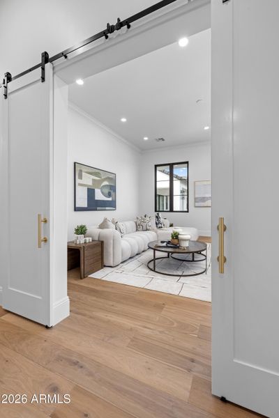 Double doors to Flex Room