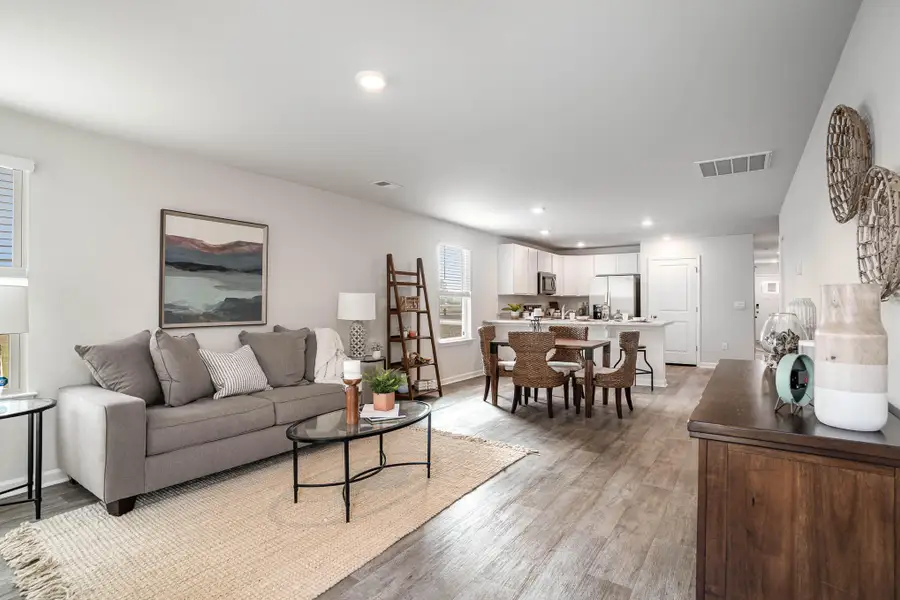 Furnished interior view inside a new home in Evergreen, Holly Hill (Image 4). Furnished interior view inside a new home in Evergreen, Holly Hill (Image 4).