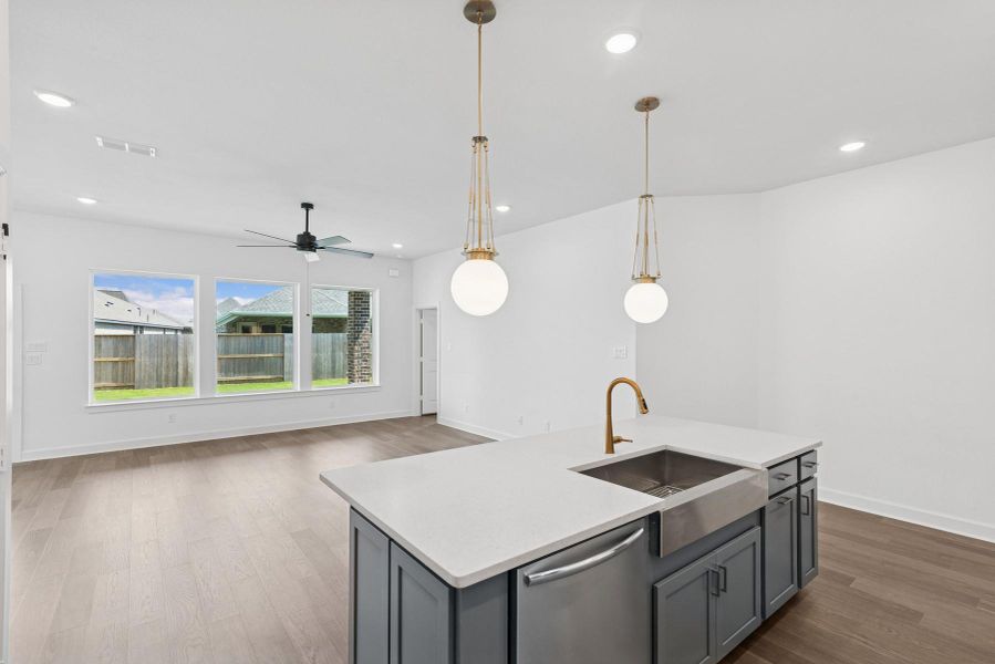 Furnished interior view inside a new home in Meridiana 55' Homesites, Manvel (Image 11).