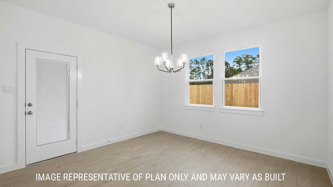 Representative unfurnished interior of a home built from the Berkshire by D.R. Horton in The Woods, Lumberton (Image 18). Representative unfurnished interior of a home built from the Berkshire by D.R. Horton in The Woods, Lumberton (Image 18).