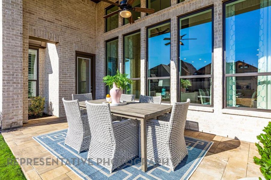 Exterior details and patio area of a home in Star Trail, Prosper (Image 2).