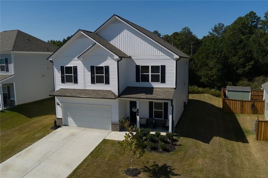 Front exterior of a new home in Arrington, Adairsville, GA, highlighting curb appeal (Image 25).