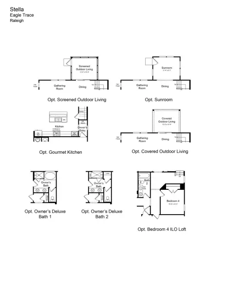 2D floor plan layout of this home in Eagle Trace, Wendell, NC (Image 4).