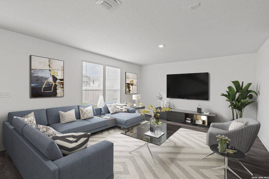 Furnished interior view inside a new home in The Overlook at Creekside, New Braunfels (Image 3).