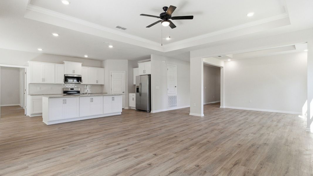 Representative unfurnished interior of a home built from the The Camden by D.R. Horton in Greystone, Crawfordville (Image 19). Representative unfurnished interior of a home built from the The Camden by D.R. Horton in Greystone, Crawfordville (Image 19).