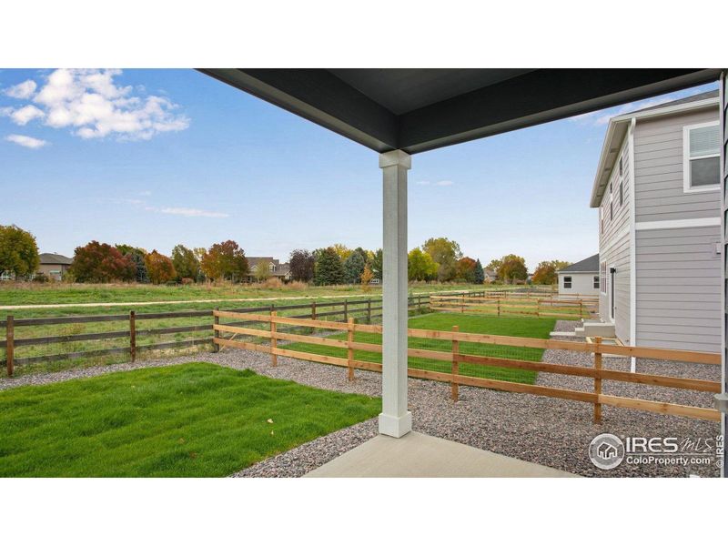Exterior details and patio area of a home in Hansen Farm, Fort Collins (Image 3).