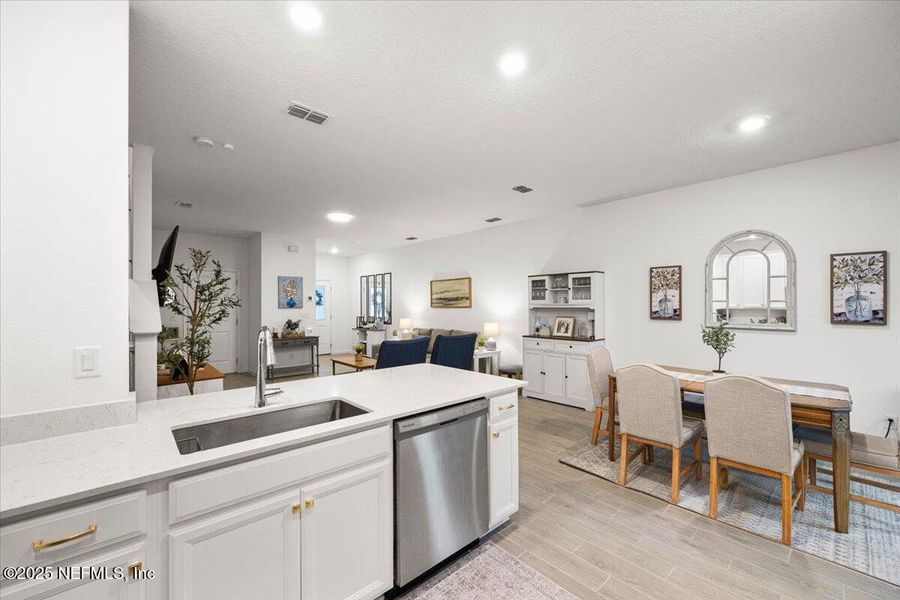 Furnished interior view inside a new home in Shearwater: Affordable Luxury Townhomes, St. Augustine (Image 23).