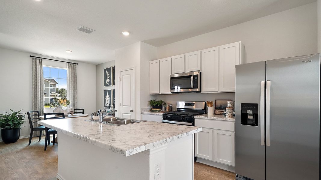 Representative furnished interior of a home built from the The Madeline by D.R. Horton in Valverde, Bastrop (Image 8). Representative furnished interior of a home built from the The Madeline by D.R. Horton in Valverde, Bastrop (Image 8).