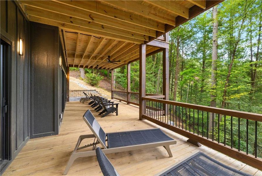 Exterior details and patio area of a home in , Cherry Log (Image 25).