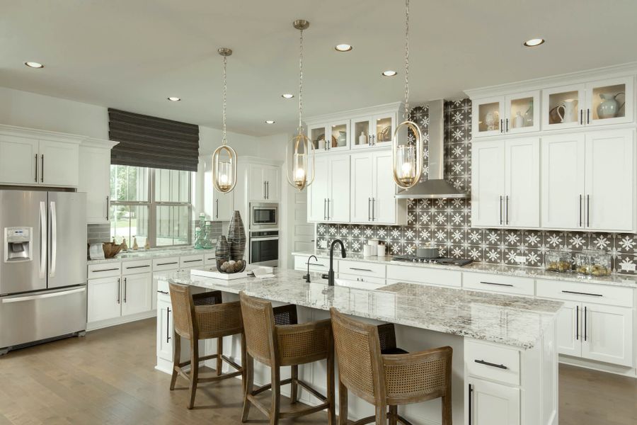 Furnished interior view inside a new home in ClearWater Ranch, Liberty Hill (Image 3).