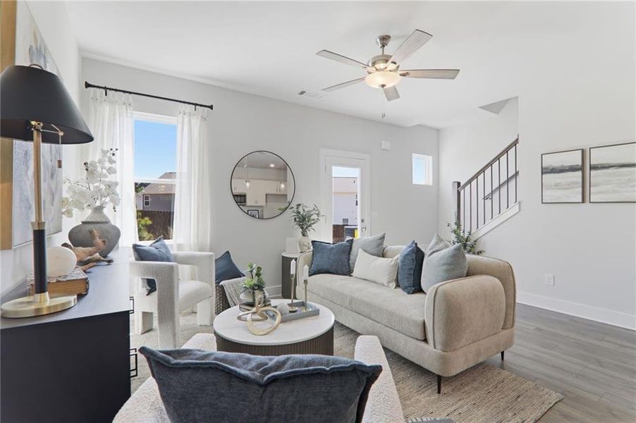 Furnished interior view inside a new home in , Cartersville (Image 13).