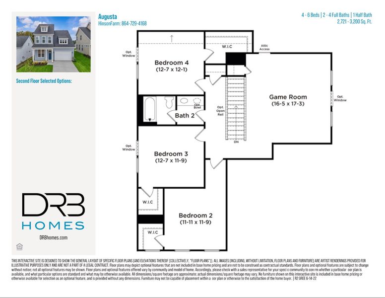 2D floor plan layout for the Augusta by DRB Homes in Hinson Farm, Fountain Inn, SC (Image 4). 2D floor plan layout for the Augusta by DRB Homes in Hinson Farm, Fountain Inn, SC (Image 4).